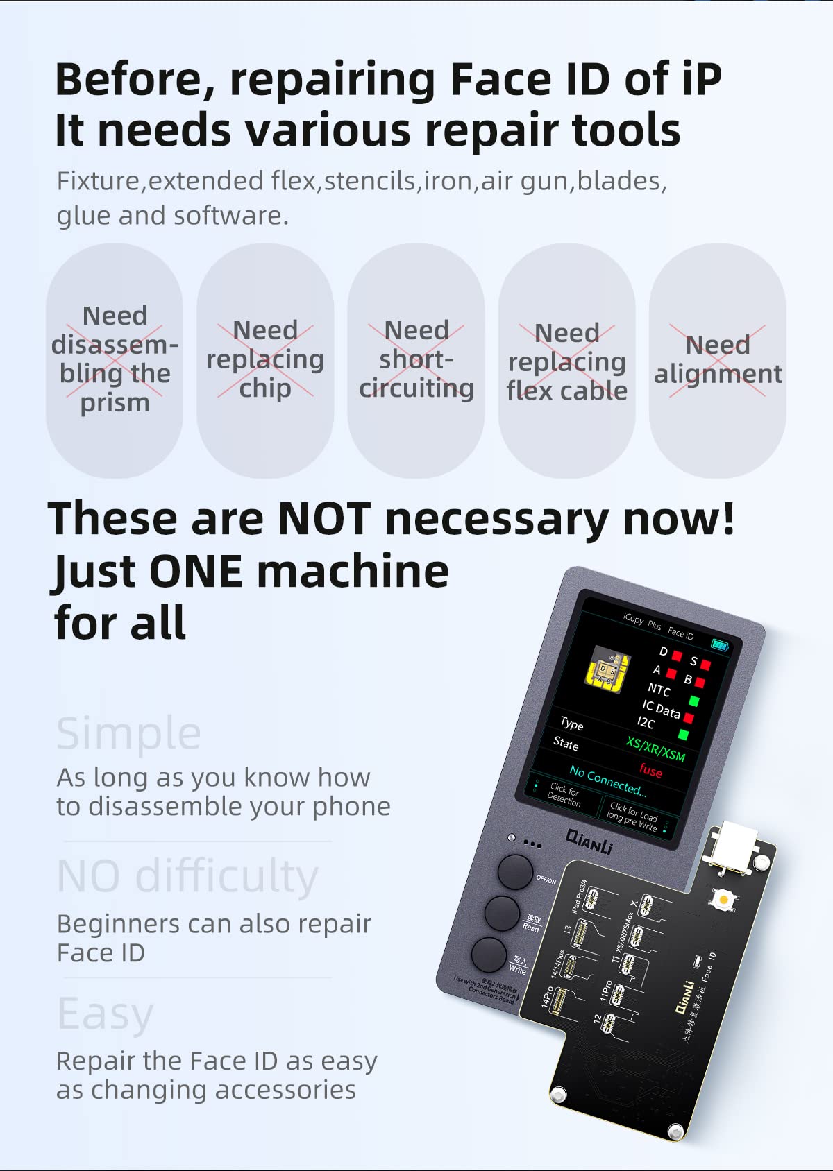 QianLi iCopy Face ID Recovery and Activation Board for iPhone X to